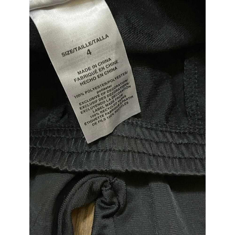 Adidas Black Pants Size 4 With Green Stripes On The Side - Thumbnail 3