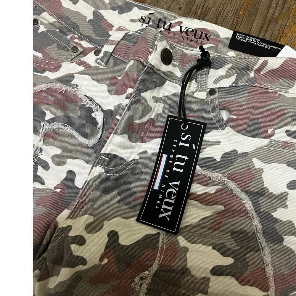 Si Tu Veux Cream Amy Superstack Men’s Jeans Size 32 - Thumbnail 3