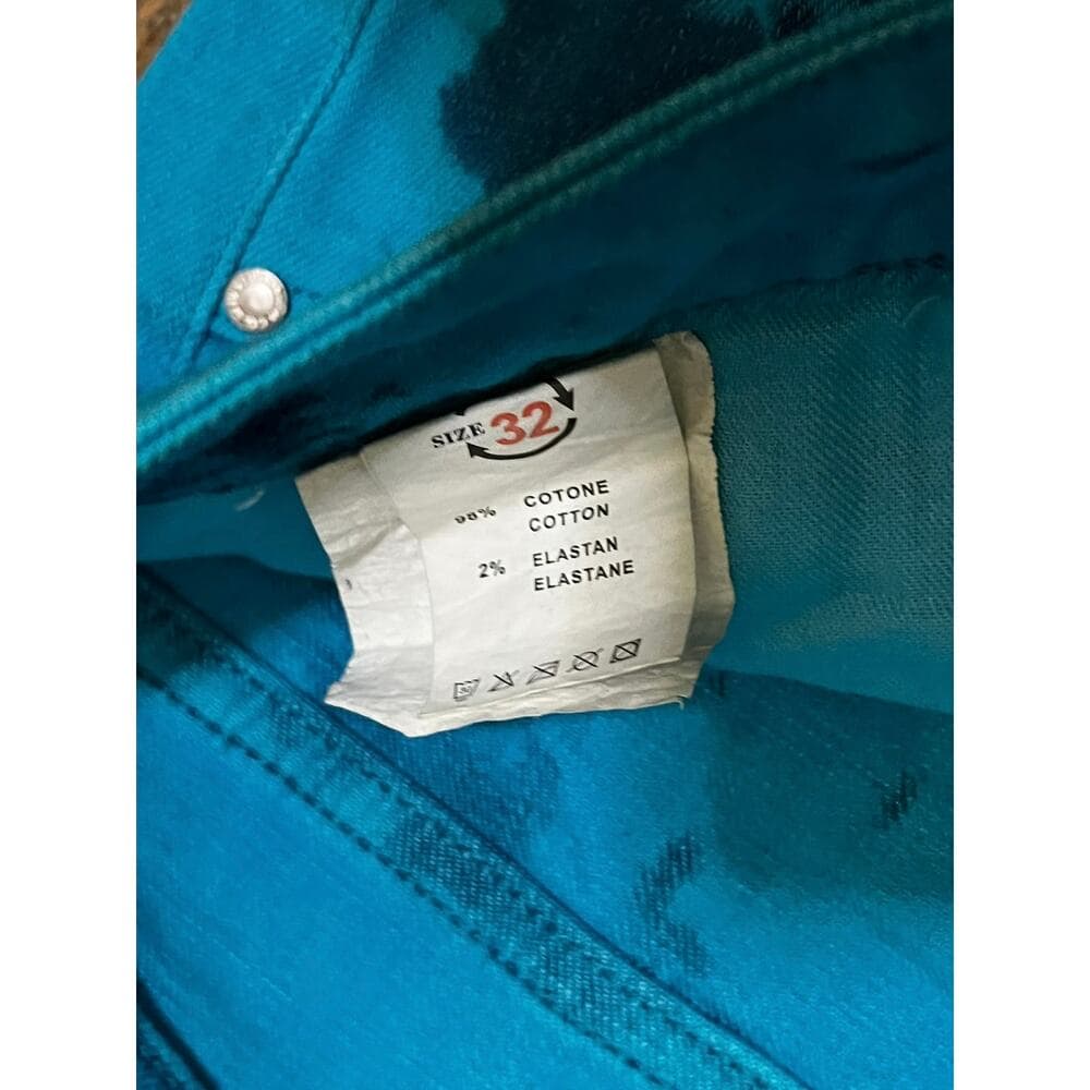 Si Tu Veux SuperStack Royal Blue Men’s Jeans With Black Spots On Them Size 32 - Thumbnail 3