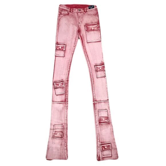 Si Tu Veux Men’s Superstack Red Jean’s Size 32 - Thumbnail 7