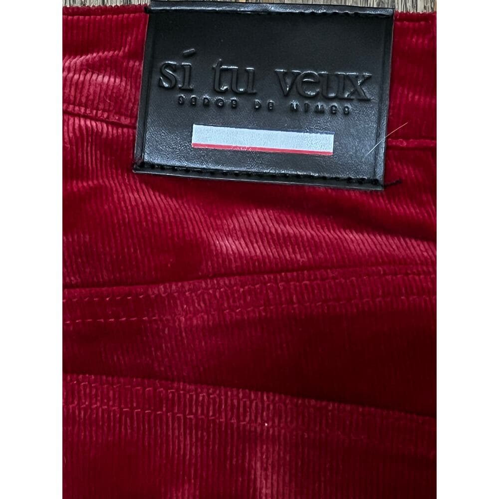 Si Tu Veux Cherry Red Superstack Men’s Jean’s Size 32 - Thumbnail 4