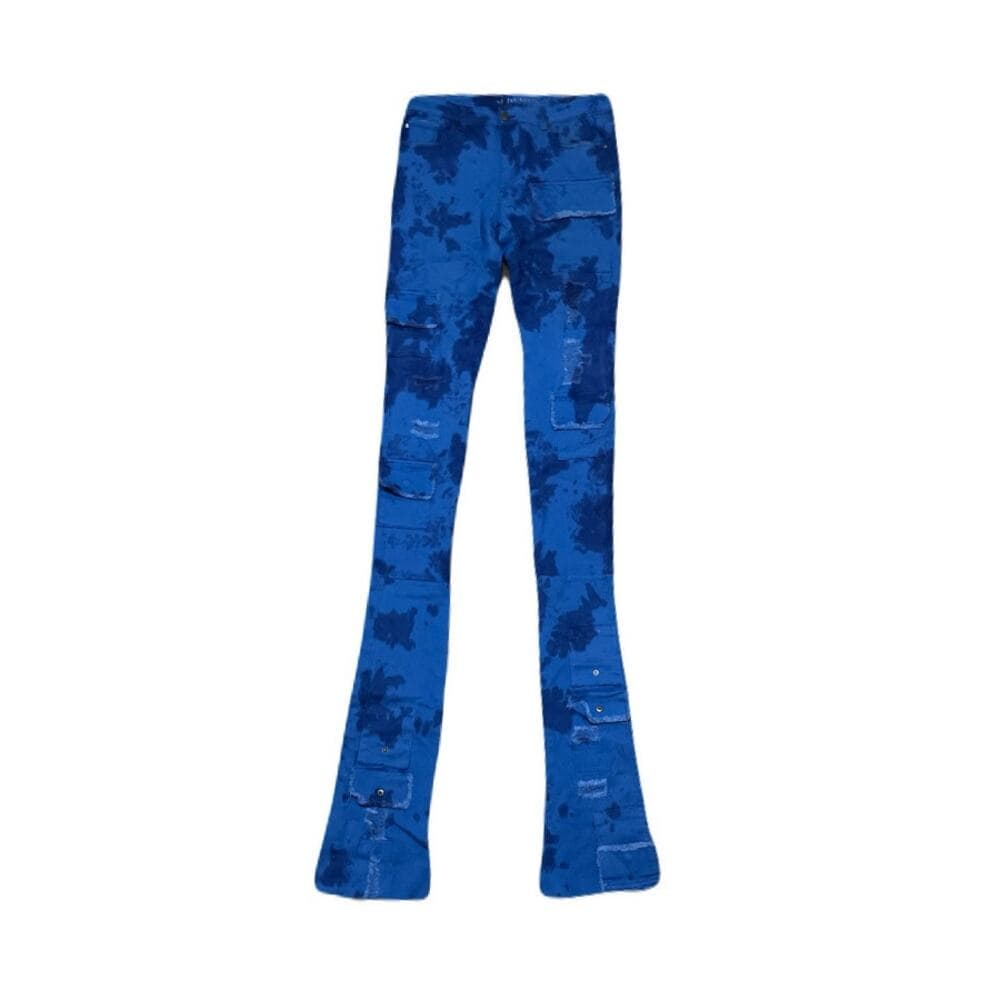 Si Tu Veux Royal Blue Superstack Men’s Jean’s Size 32 - Thumbnail 6