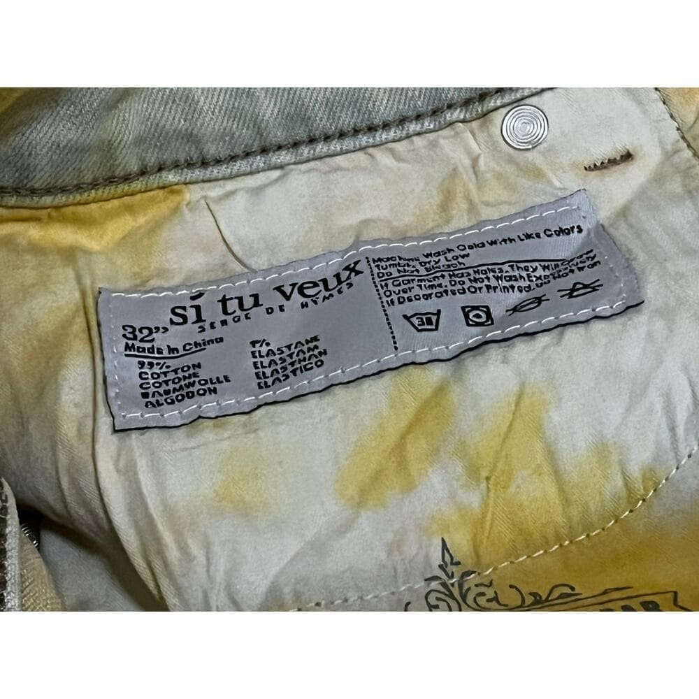Si Tu Veux Yellow Superstack Men’s Jean’s Size 32 New - Thumbnail 5