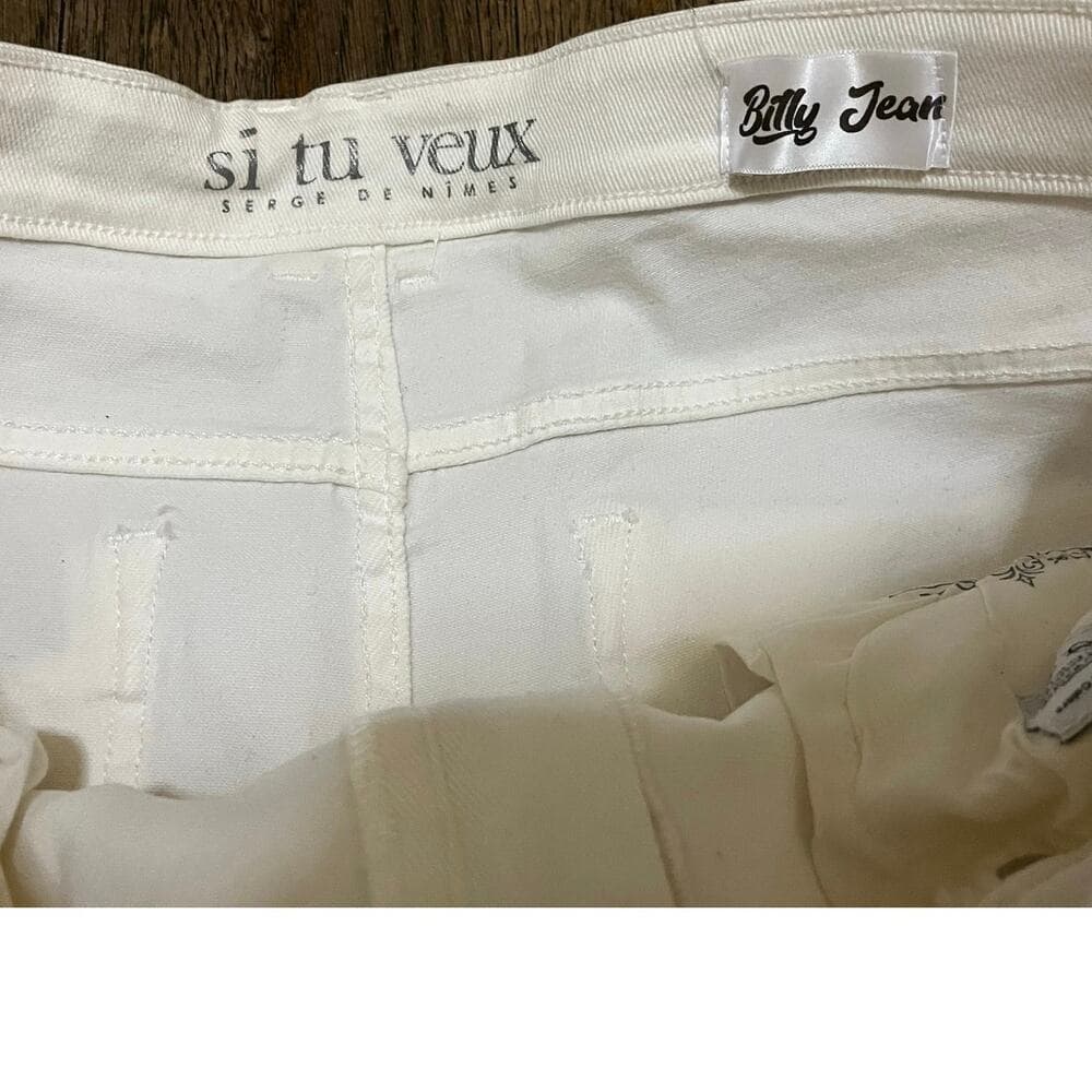 Si Tu Veux All White Mens Superstack Jean’s Size 36 - Thumbnail 3