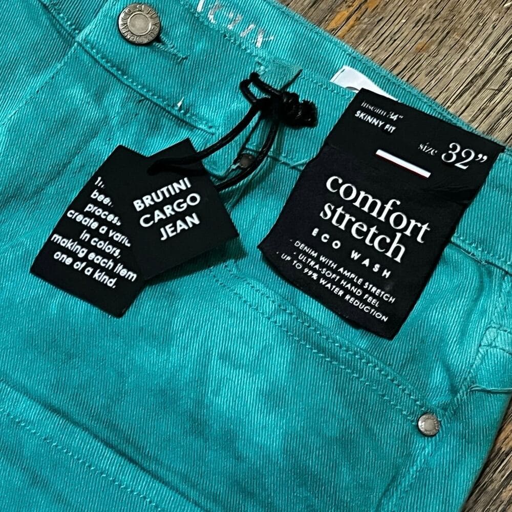 Si Tu Veux Mint Green Superstack Men’s Jean’s Size 36 Billy Jean’s - Thumbnail 4