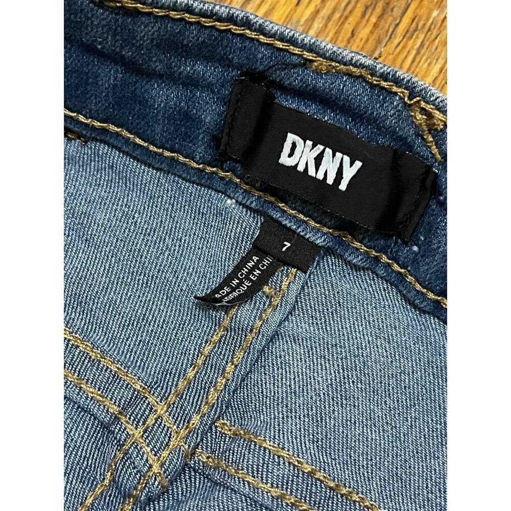 DKNY Girls Blue Jean’s Size 7 In Good Condition - Thumbnail 2