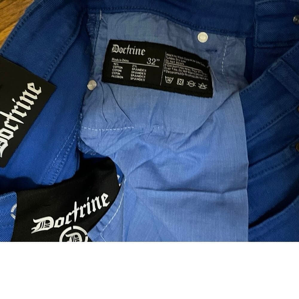Doctrine Savant Royal Blue Superstack Men’s Jean’s Size 32 - Thumbnail 3