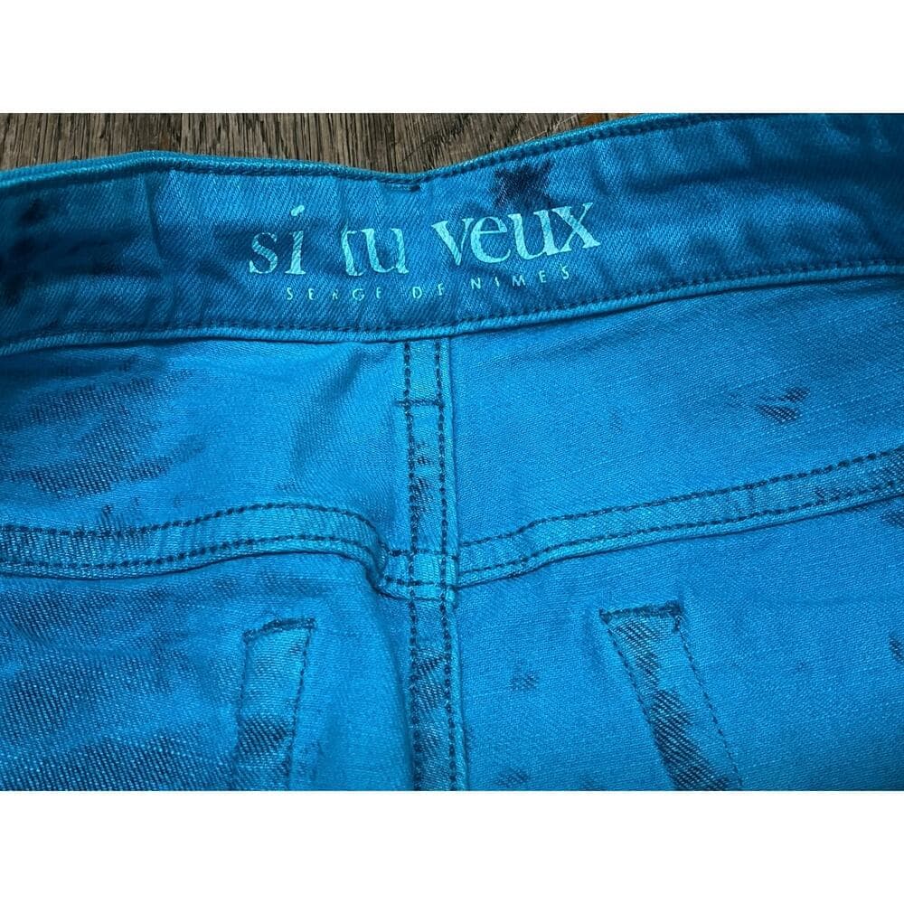 Si Tu Veux SuperStack Royal Blue Men’s Jeans With Black Spots On Them Size 32 - Thumbnail 4