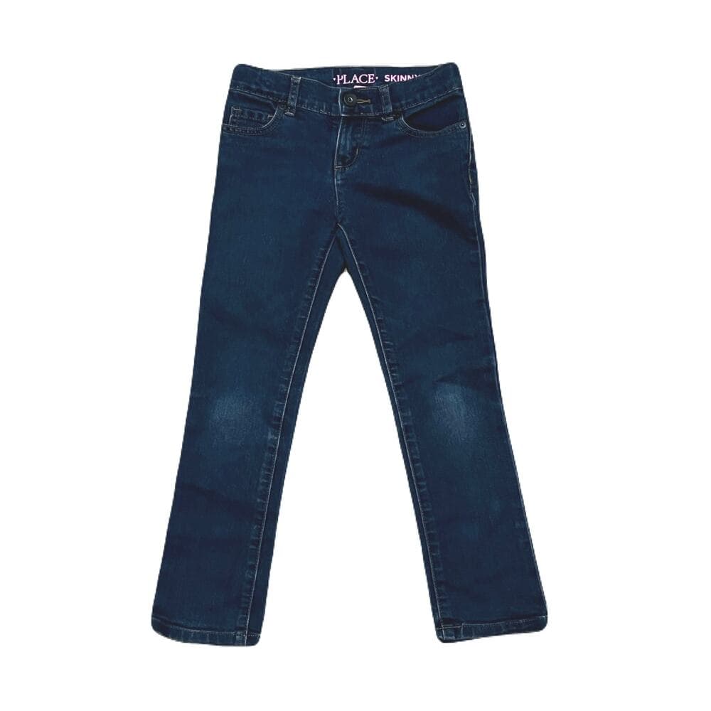 Children Place Dark Blue Girls Jeans Size 6X/7 - Thumbnail 3