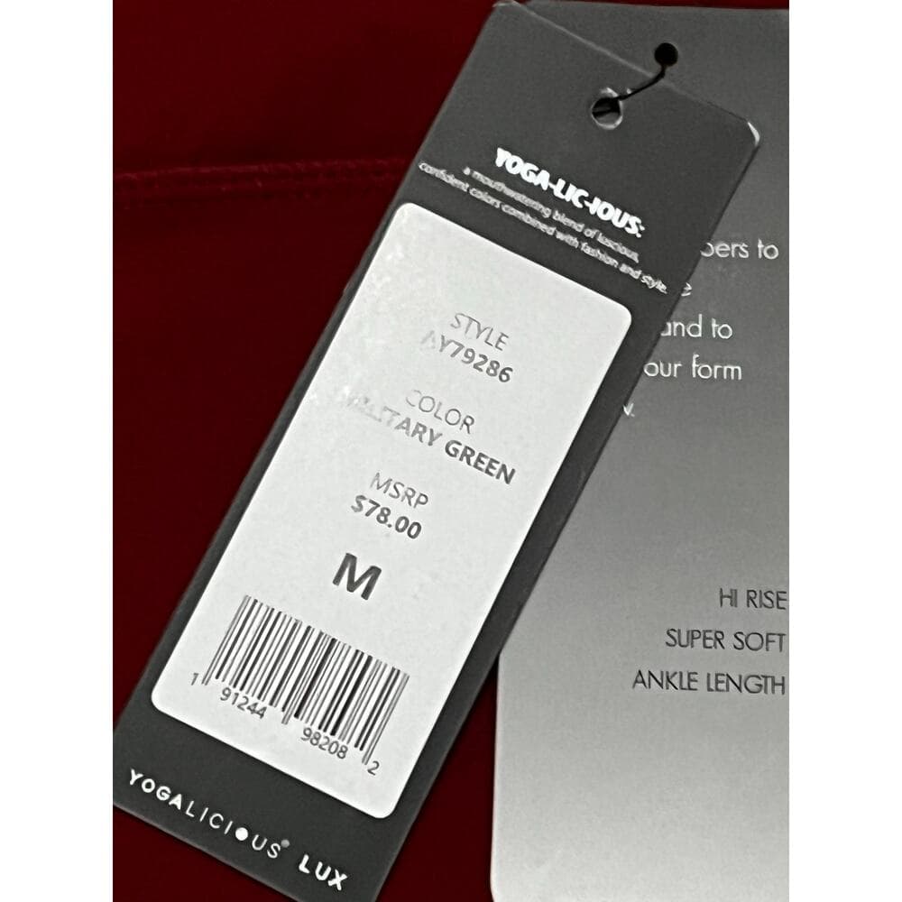 Yo Galici burgundy Women’s Yoga Leggings Size Medium - Thumbnail 3
