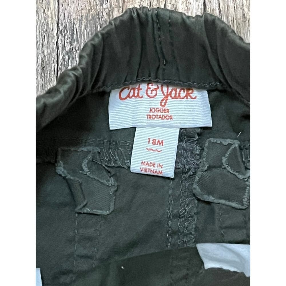 Cat & Jack Dark Green Kids Pants Size 18 Months - Thumbnail 2