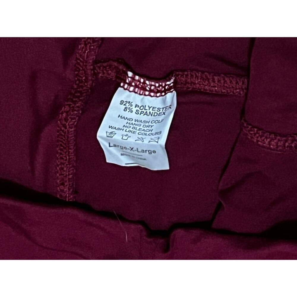 Women’s burgundy leggings Size Large X Large - Thumbnail 3