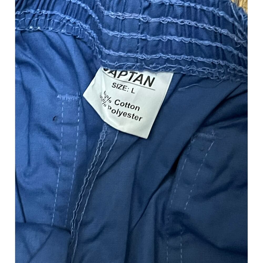 Captan Blue unisex Scrubs Pants Size Large - Thumbnail 2