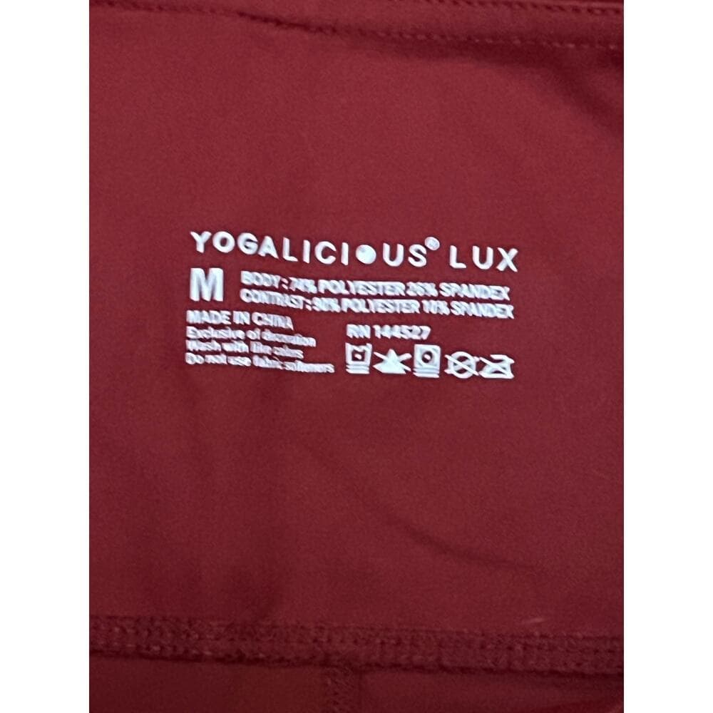 Yo Galici burgundy Women’s Yoga Leggings Size Medium - Thumbnail 2