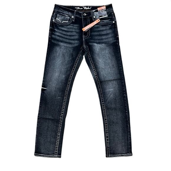 True Rebel Men’s Denim Blue Jeans Size W32 X L32 - Thumbnail 6