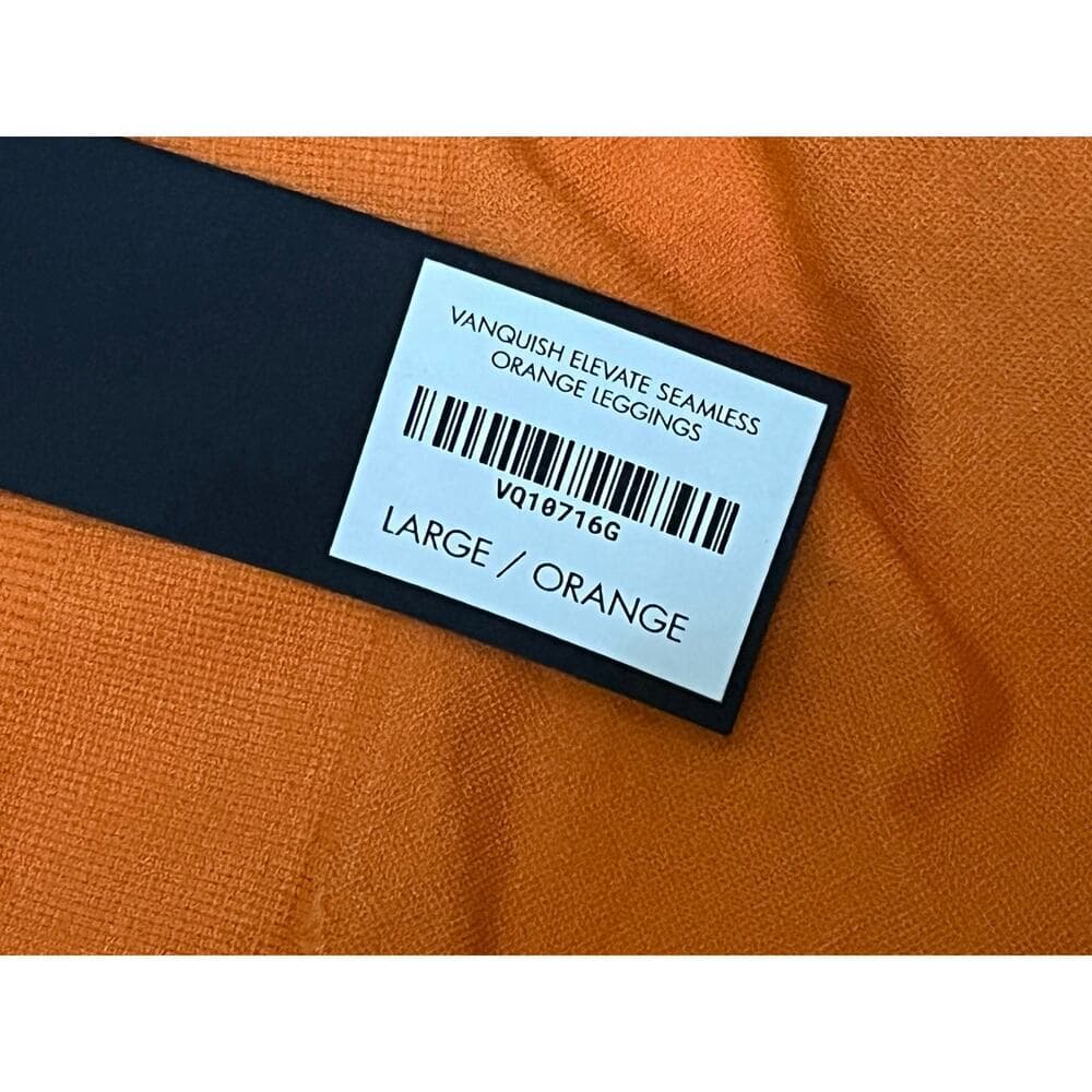 Vanquish Elevate Seamless Orange Leggings Size Large - Thumbnail 3