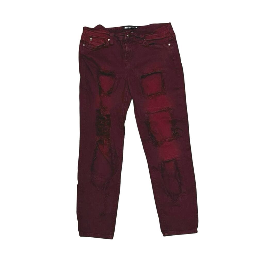 Fashion Nova Women’s Burgundy pants size 13 - Thumbnail 4
