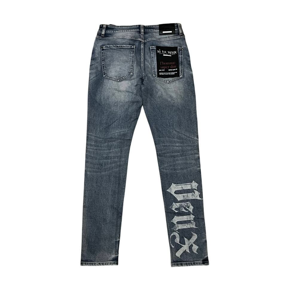 Si Tu Veux Men’s Blue Jean’s Size 32 With Si Tu Veux On The leg - Thumbnail 3