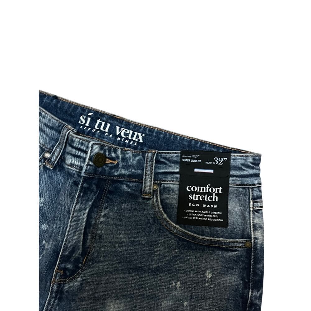 Si Tu Veux Men’s Blue Jean’s Size 32 With Si Tu Veux On The leg - Thumbnail 2