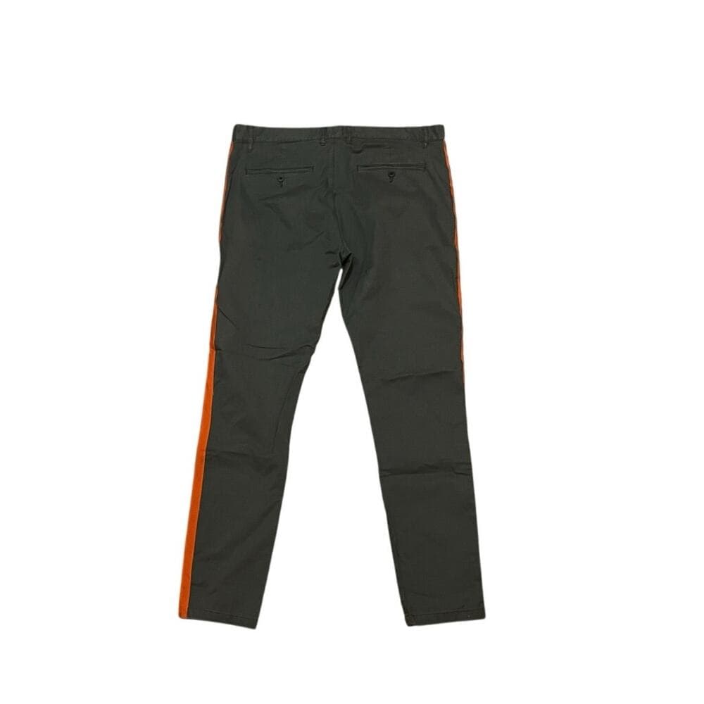 H & M Olive Green Pants With Orange Stripes On The Side Size 38 - Thumbnail 2