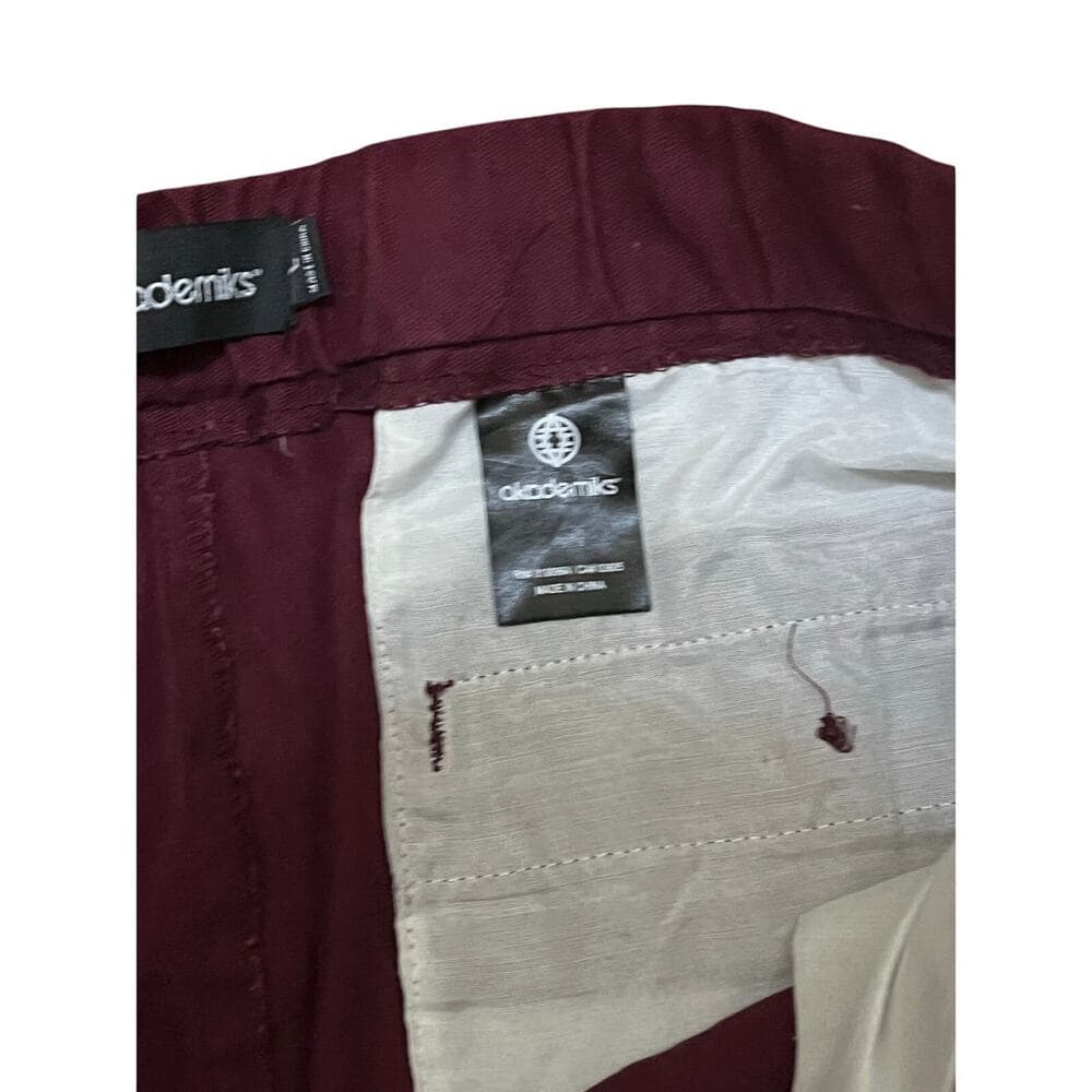 Academic Men’s burgundy Pants Size Large - Thumbnail 2