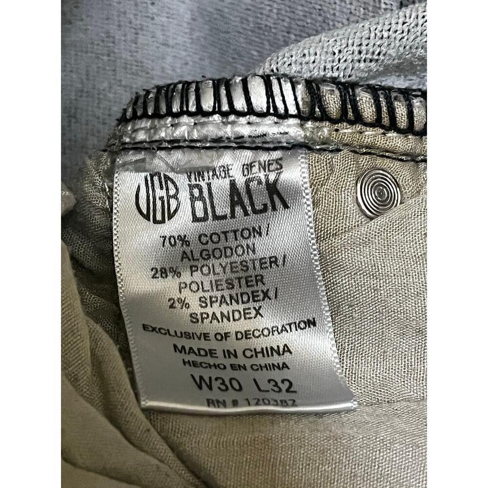 Vintage Genes Black Men’s Dark Blue Jeans Size 30W 32L - Thumbnail 3