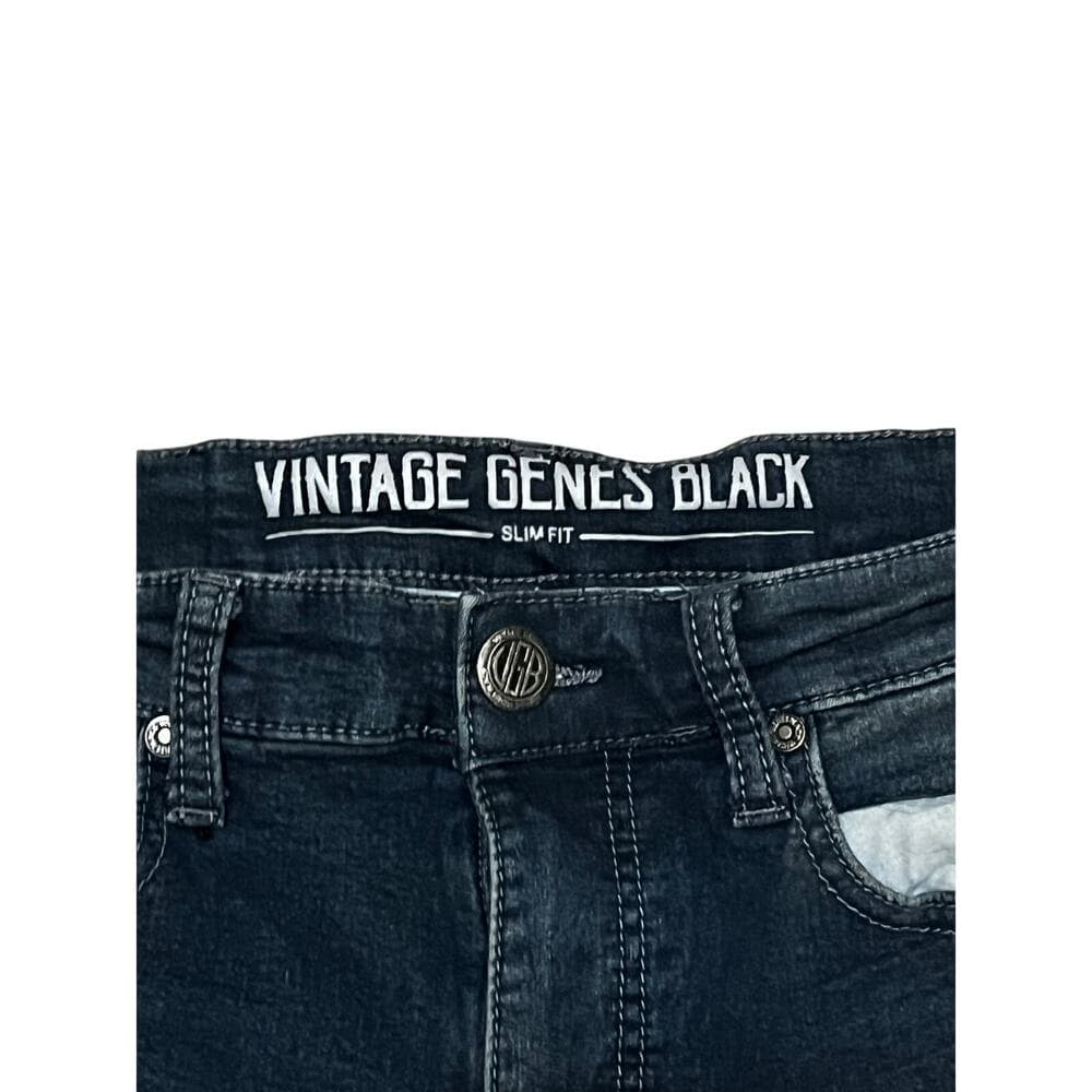 Vintage Genes Black Men’s Dark Blue Jeans Size 30W 32L - Thumbnail 2