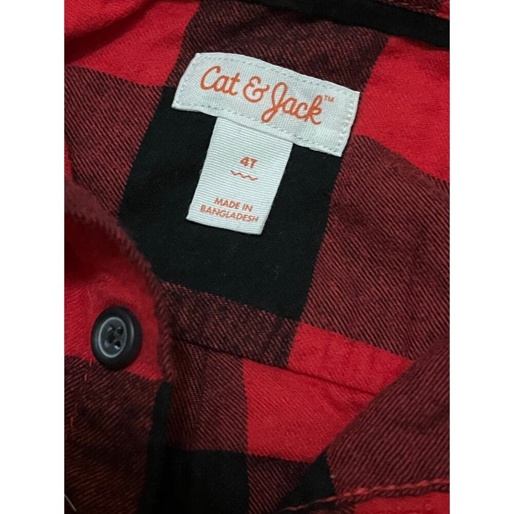 Cat & Jack Kids Long Sleeve Red & Black Size 4 T - Thumbnail 2
