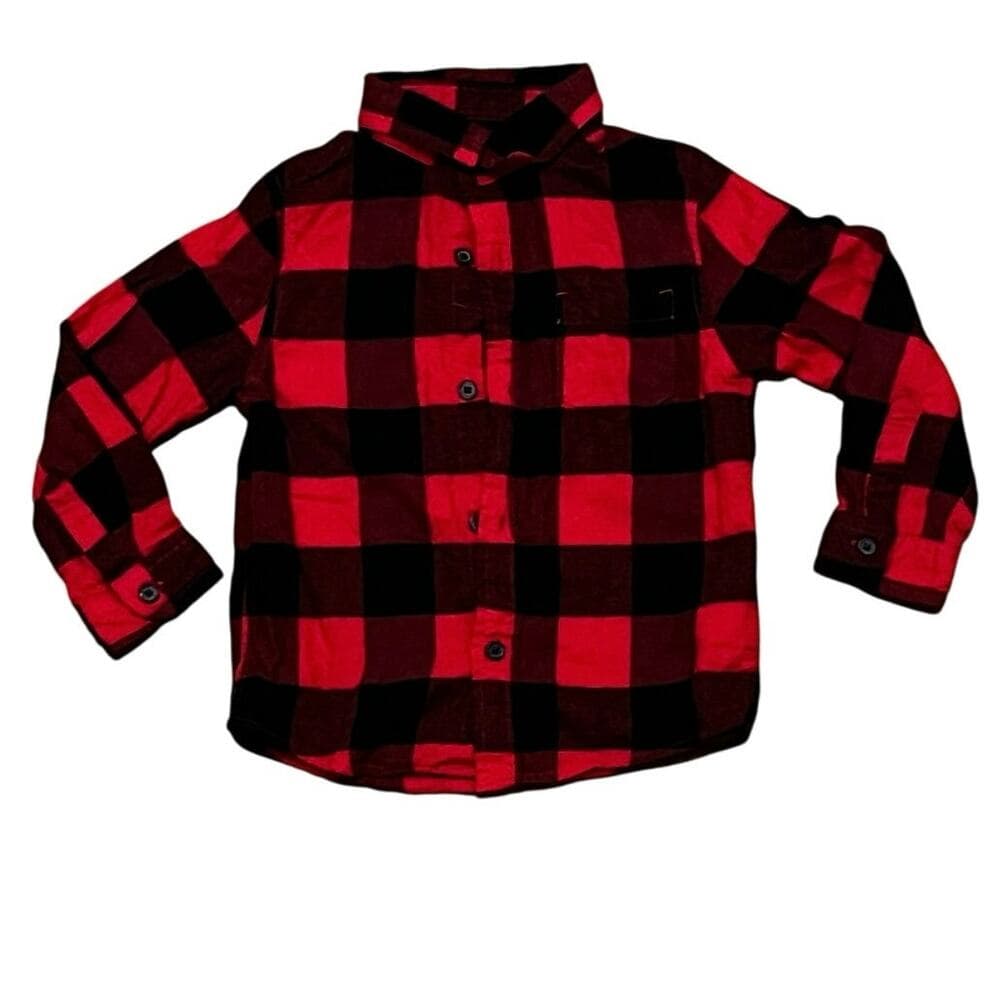 Cat & Jack Kids Long Sleeve Red & Black Size 4 T - Thumbnail 4