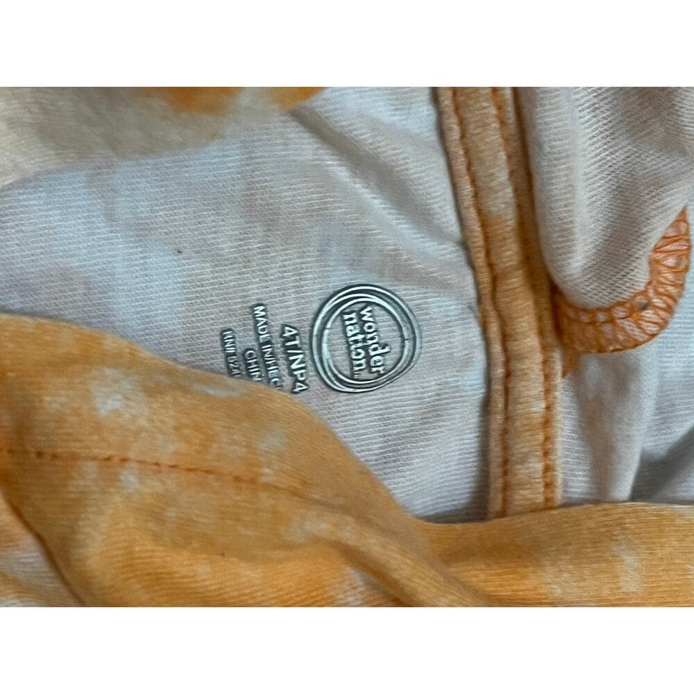 Wonder Nation Orange Kids Tan Top With Hoodie Size 4 - Thumbnail 2