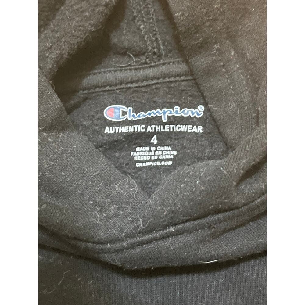 Kids Champion Black Hoodie Size 4 - Thumbnail 3