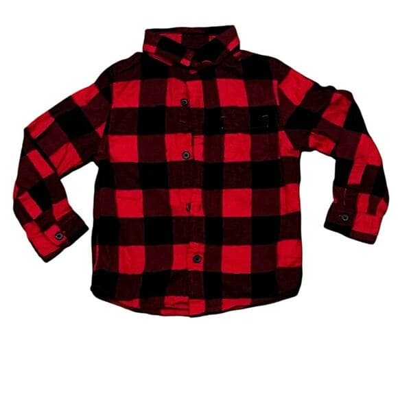Cat & Jack Kids Long Sleeve Red & Black Size 4 T - Thumbnail 5