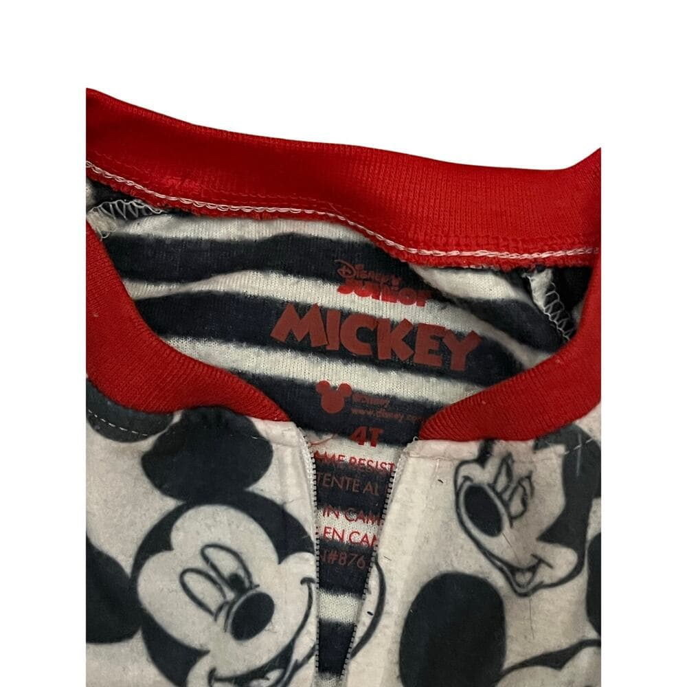 Mickey Mouse One Piece Pajamas Size 4T - Thumbnail 3