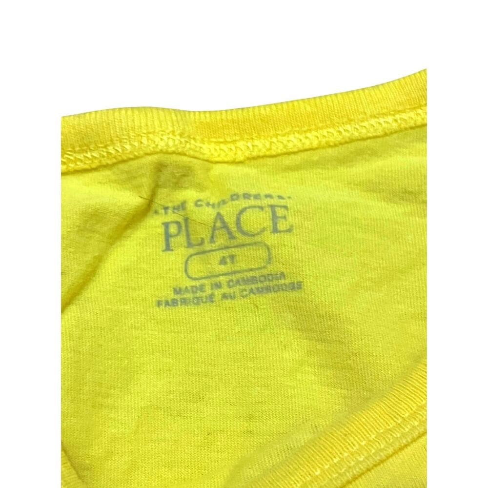 The Children Place Cute And I Know Yellow Shirt Size 4T - Thumbnail 3