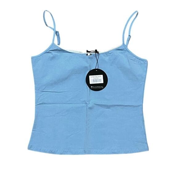 White Fox No Flaws Cami Top Size XL Dusty Blue - Thumbnail 5