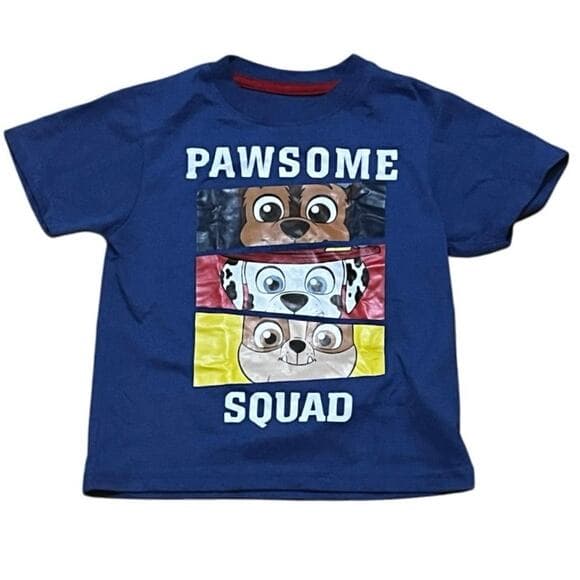 Pawsome Squad Blue Kids T-Shirt Size 4 - Thumbnail 6