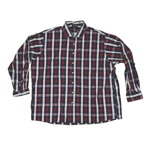 Tommy Hilfiger Tall Long Men’s Button Down Blue & Red Size 20 - Thumbnail 6