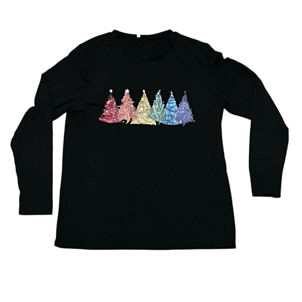 Christmas Black Women’s T-Shirt Size X-Large - Thumbnail 4