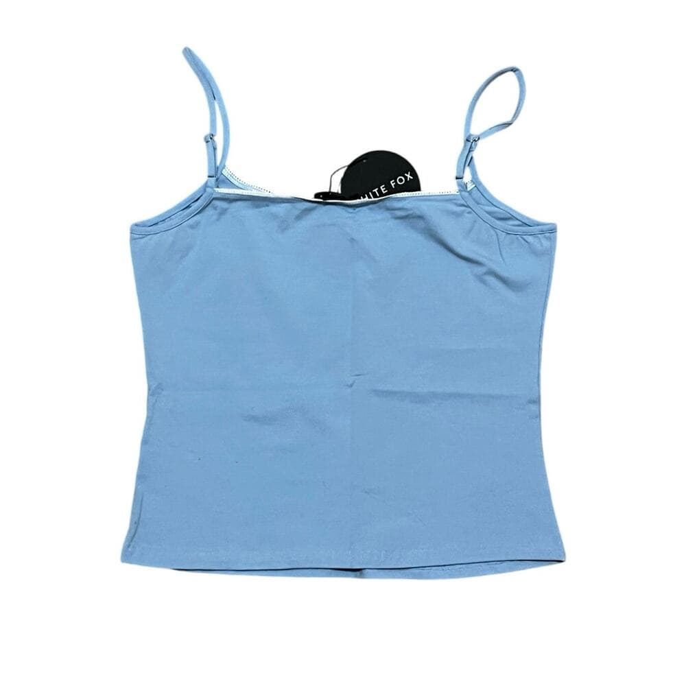 White Fox No Flaws Cami Top Size XL Dusty Blue
