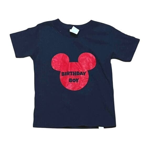Mickey Birthday Boy Navy & Red T-Shirt Size 4 - Thumbnail 5