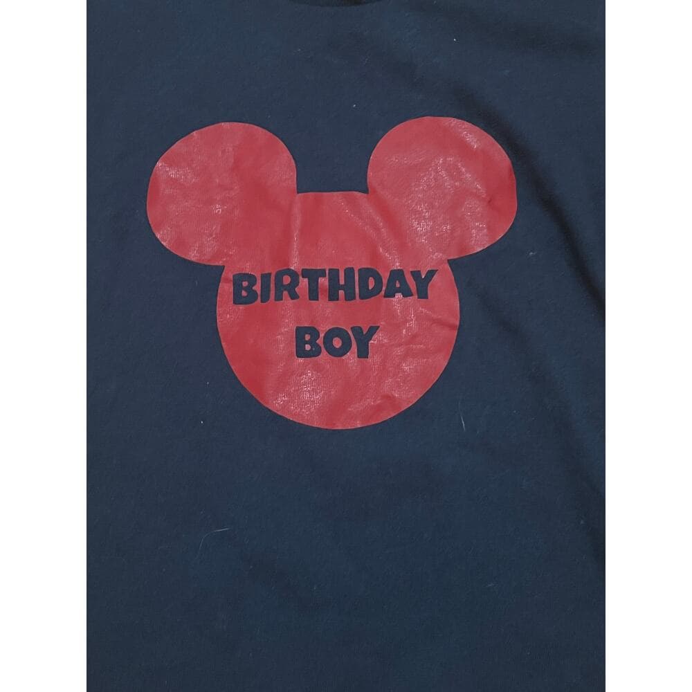 Mickey Birthday Boy Navy & Red T-Shirt Size 4