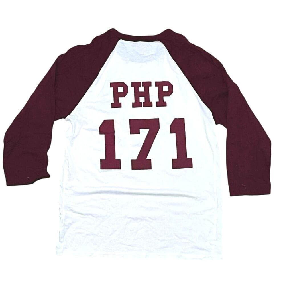 PHP 171 White & Burgundy Women’s Top Size Medium - Thumbnail 3
