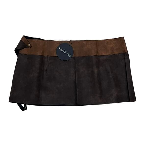 White Fox We go down together mini Skirt Brown XL - Thumbnail 6