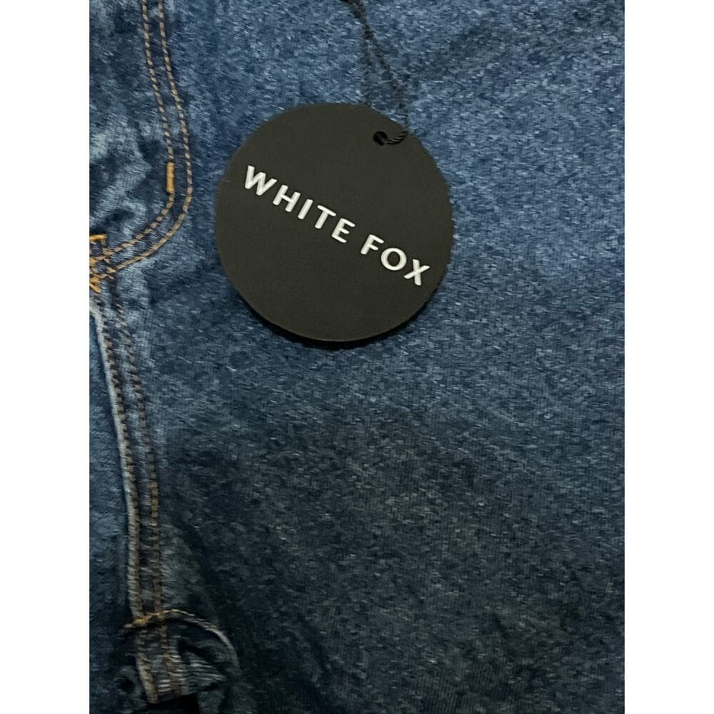 White Fox Bella Denim Shorts Dark Blue XL - Thumbnail 2