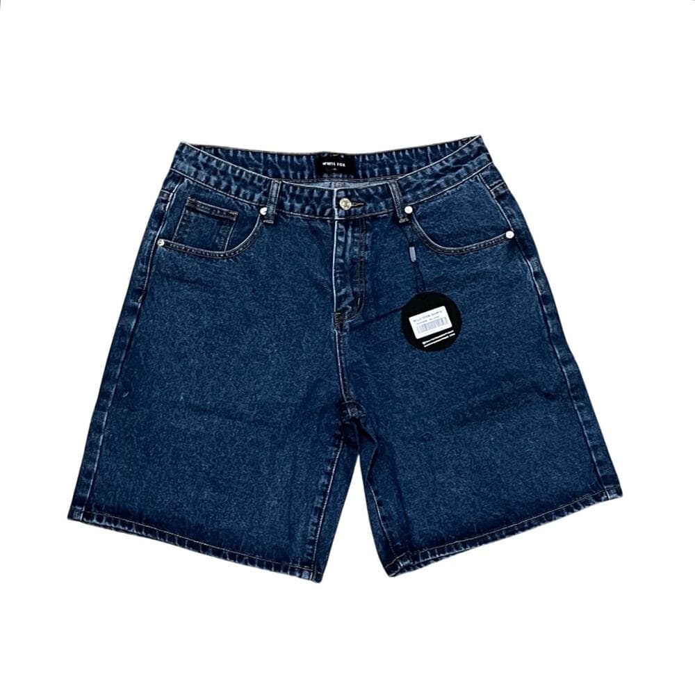 White Fox Bella Denim Shorts Dark Blue XL - Thumbnail 6
