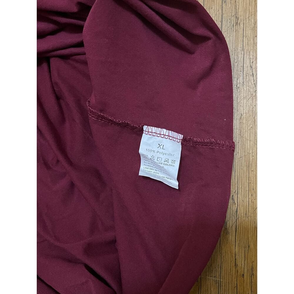 Merry Christmas burgundy long sleeve Size X-Large - Thumbnail 2
