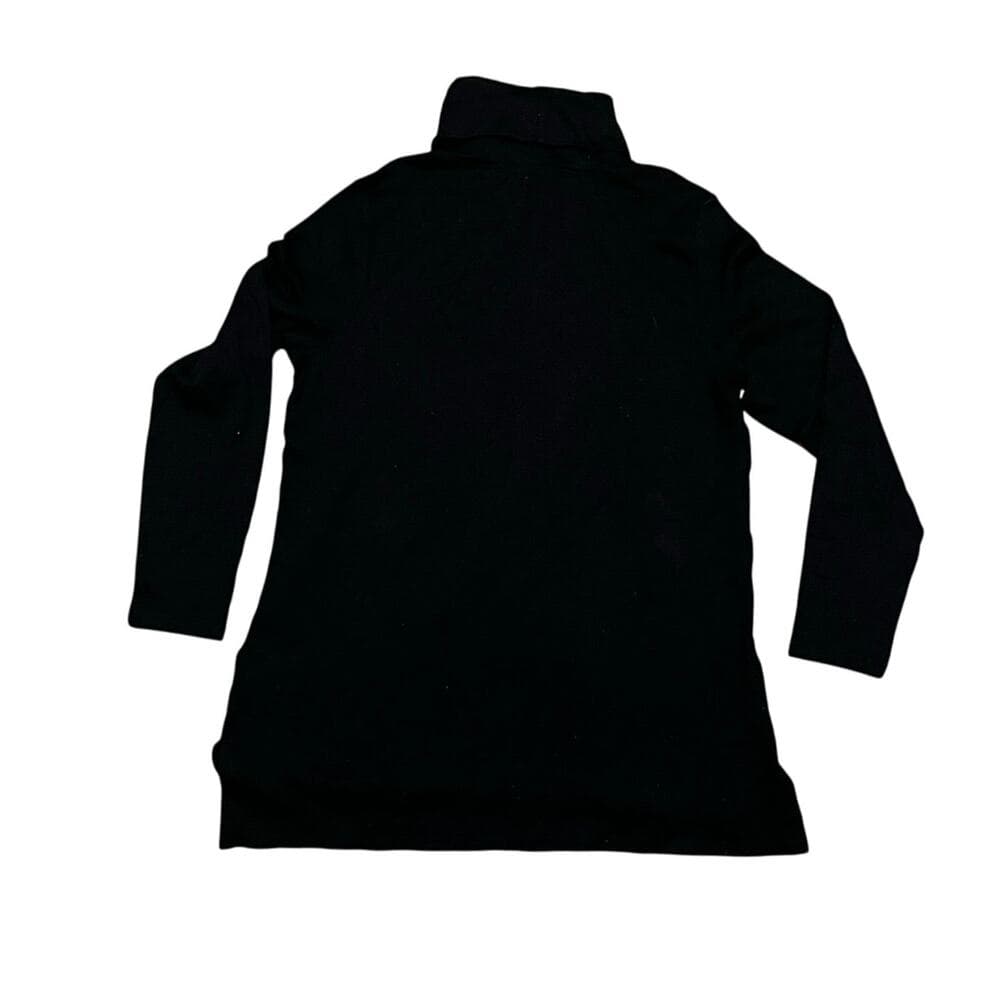 Isaac mizrahi live Essentials black Womens turtleneck Size Large - Thumbnail 2