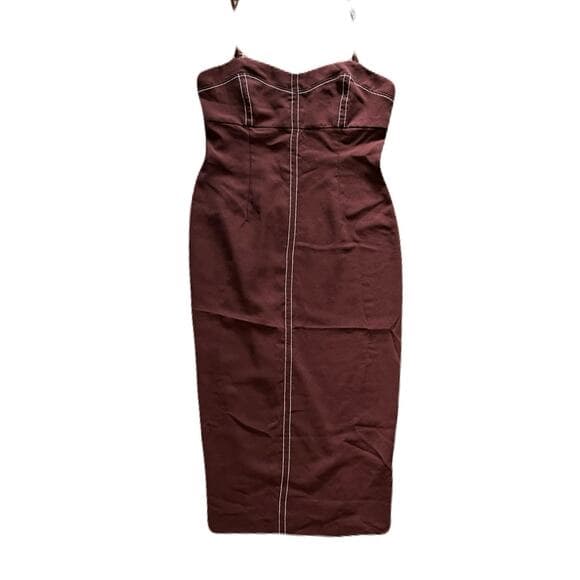 Zara Women’s Long Brown Dress Size Large - Thumbnail 6