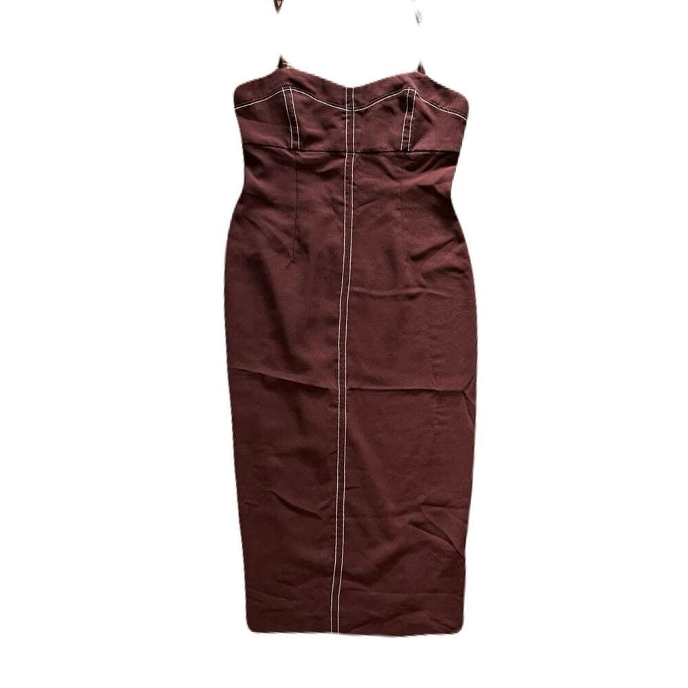 Zara Women’s Long Brown Dress Size Large - Thumbnail 5