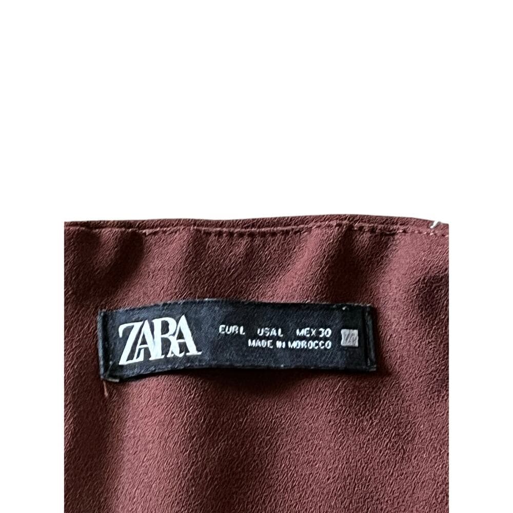 Zara Women’s Long Brown Dress Size Large - Thumbnail 3